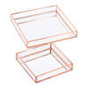 Buy Multipurpose Organizer - Square - Rosegold - Glass - 6in - Single Piece