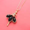 Necklace - Fairy - Black And White Stones Online