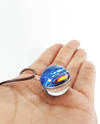 Gift Necklace - Space Glass Dome With Rope Chain
