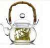 Shop Oriental Glass Tea Pot With Bamboo Handle - Induction Friendly - 600ml