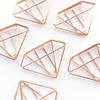 Shop Paper Binder Clips - Diamond - Rose Gold And Gold - Set Of 6