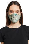 Buy Payal Singhal Face Mask With Pouch - Aqua And Ivory - Titli Print - Reversible