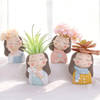 Resin Succulent Pot - Cute Girl - Assorted - Single Piece Online