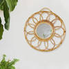 Buy Round Rings Hallway Mirror - Rattan