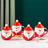 Santa Mug With Lid And Stirrer - Assorted - Single Piece