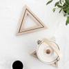 Gift Serving Trivet Tray Stand - Wooden Triangle - Set Of 2