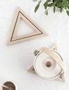 Shop Serving Trivet Tray Stand - Wooden Triangle - Set Of 2