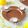 Buy Set of 3 Tea-Light Candle on Metal Platter