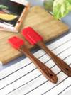 Gift Silicone Spatula And Oil Brush Set - Wooden Handle