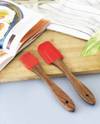 Shop Silicone Spatula And Oil Brush Set - Wooden Handle