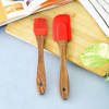 Silicone Spatula And Oil Brush Set - Wooden Handle Online