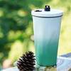 Stainless Steel Tumbler With Straw - White Green - Single Piece Online