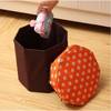 Shop Storage Basket With Table - Polka Dots - Blue-Brown - Single Piece