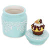 Gift Storage Jar Cupcake Blue Single Piece