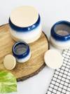 Gift Storage Jar - Navy Blue - Ceramic - Set Of 3