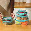 Buy Stretchable Silicone Lid Food Storage Box - Assorted - Set Of 6