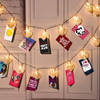 Gift String Lights - Photoclips - Heart - 3m
