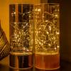 Buy Table Lamp With Fairy Lights - Glass - Mirror Silver - Single Piece