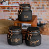 Tea Coffee Sugar Containers - Black - Set Of 3 Online
