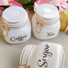 Gift Tea Coffee Sugar Containers - White - Set Of 3