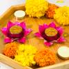 Tealight Holder - Lotus Glitter - Set Of 2 Online