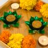 Tealight Holder - Lotus Glitter - Set Of 2 Online