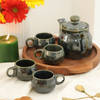 Buy Teapot And Cup Set With Serving Tray - Ceramic