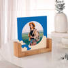 Gift To Travel Is To Live Personalized Acrylic Frame With Wooden Base