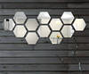 Gift Wall Decor - Mirror Stickers - Hexagon - Set Of 11