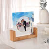 Gift We Said Yes Personalized Acrylic Frame With Wooden Base