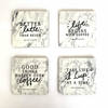 Gift White Marble Coasters - Set Of 4