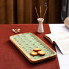Wooden Platter - Mughal Flowers - Green - Single Piece Online