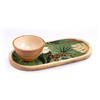 Buy Wooden Platter With Bowl - Jungle Green - Single Piece
