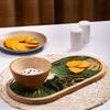 Wooden Platter With Bowl - Jungle Green - Single Piece Online
