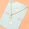 Y2K Charm Pendant Gold Necklace - Happy Cloud - Single Piece Online