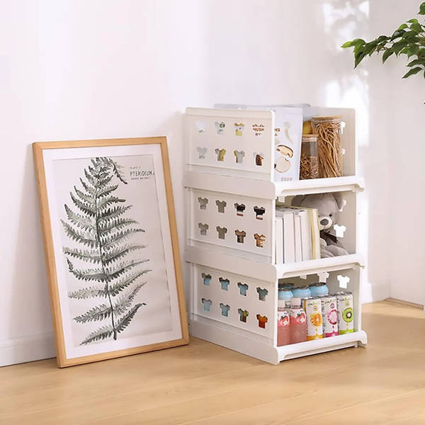 3 Multifunctional Stackable Storage Organizer - Assorted - Single Piece