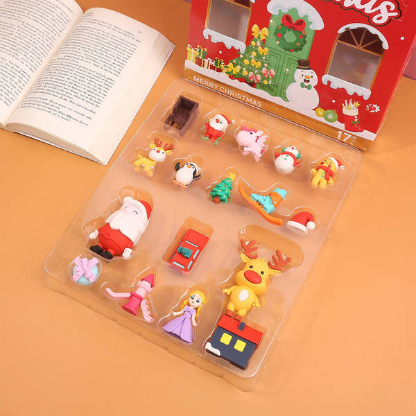 Advent Calendar - Eraser - Assorted - Single Piece
