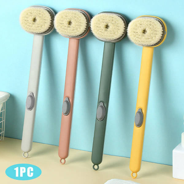 Bath Brush With Soap Dispenser - Long - Assorted - Single Piece