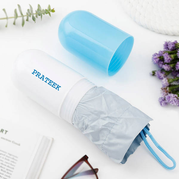 Blue Personalized Capsule Umbrella For Him