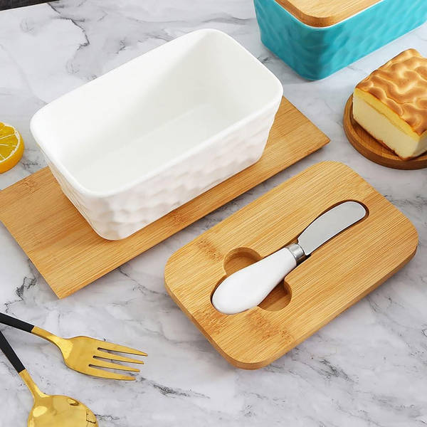 Butter Box - Ceramic - Textured - Single Piece