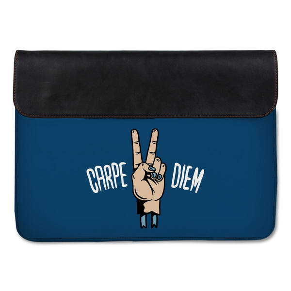 Canvas Laptop Sleeve - Carpe Diem Blue