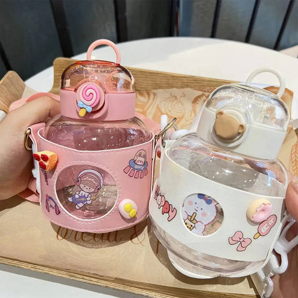 Cartoon Kids Water Bottle - Assorted - Single Piece