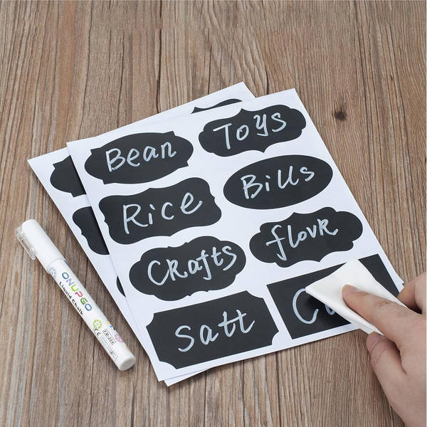 Chalkboard Labels With Pen - Assorted - Set Of 24