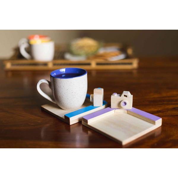 Coasters - Wooden Camera - Set Of 2