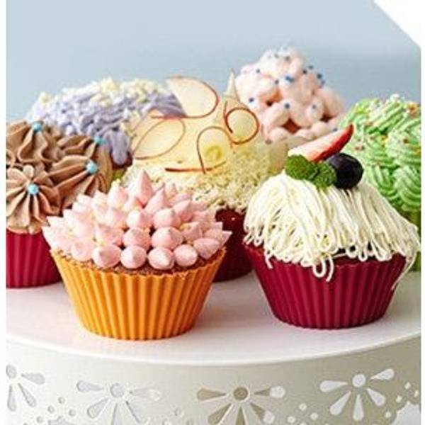 Cup Cake Moulds - Silicone - Reusable - Set Of 6