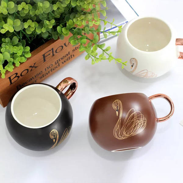 Cup - Elegant Ceramic Swan - Single Piece
