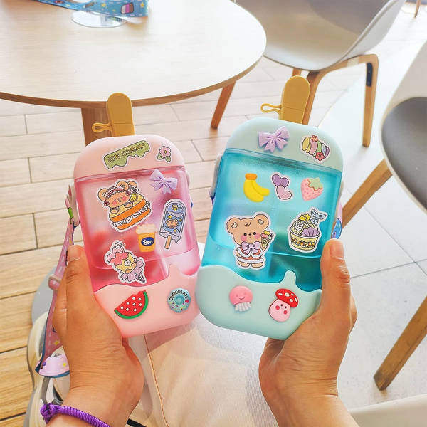 Cute Ice Cream Water Bottle - Assorted - Single Piece