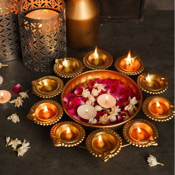 Decor Bowl And Tealight Holder - Diya - Single Piece