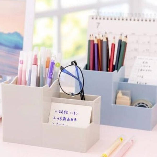 Desk Organizer 3 Compartments Pastel Single Piece