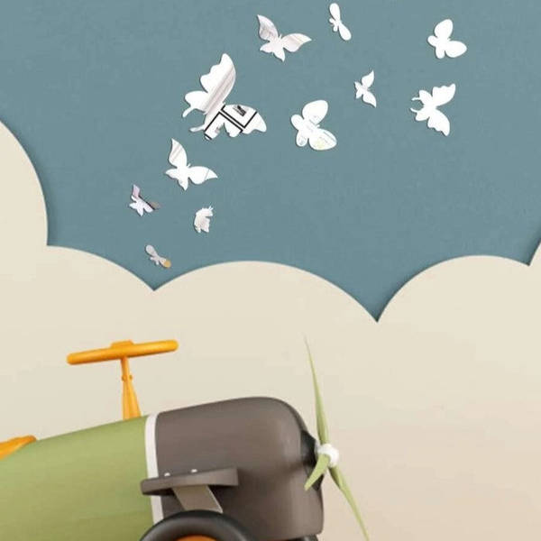 DIY Home Decor - Butterfly Mirror Stickers - Set Of 14